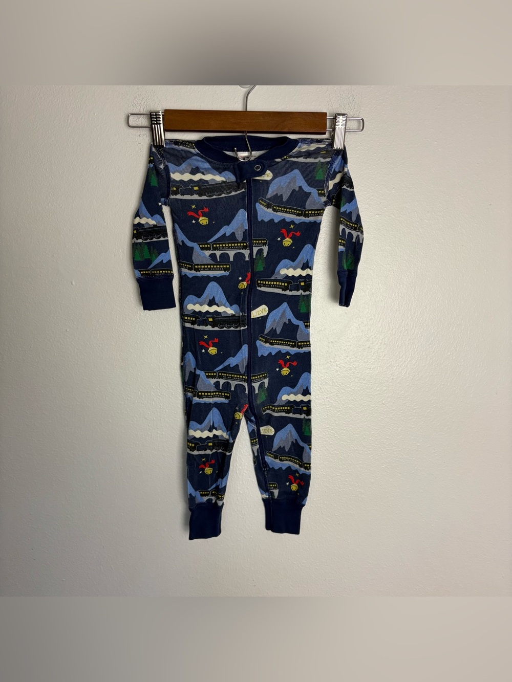 HANNA ANDERSSON x POLAR EXPRESS 100% Organic Cotton Zip Up PJs Christmas 18m